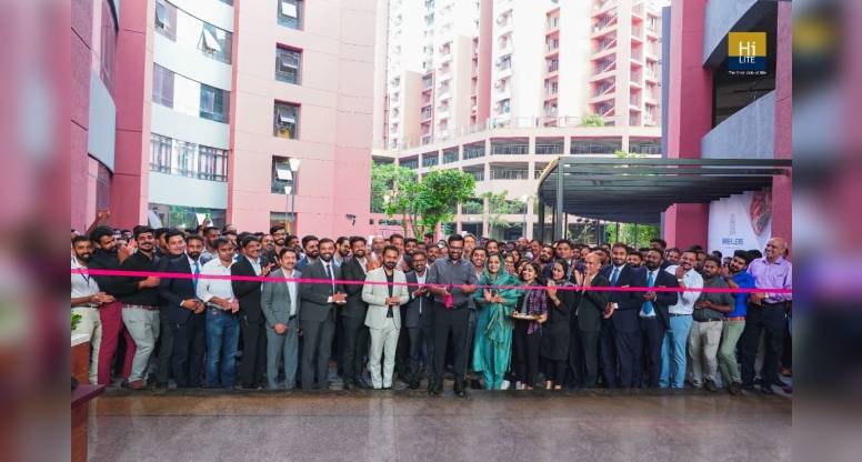 The grand inauguration of the Podium, located between Phase 1 and Phase 2 of HiLITE Business Park! The Chairman Mr. P. Sulaiman cut the ribbon and officially opened it to the public!