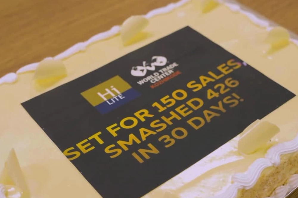 Set for 150 sales smashed for 426 in 30 days